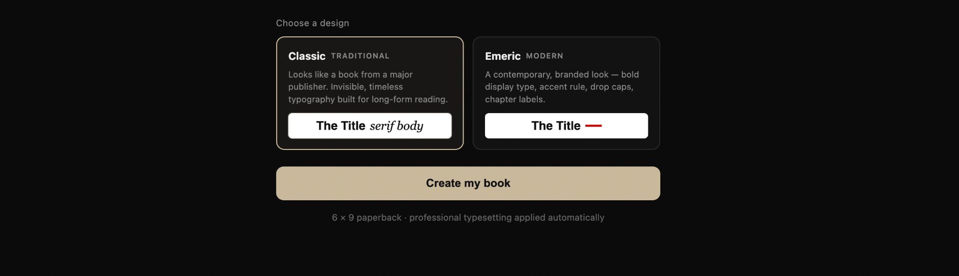 Step 02: Choose a Template
