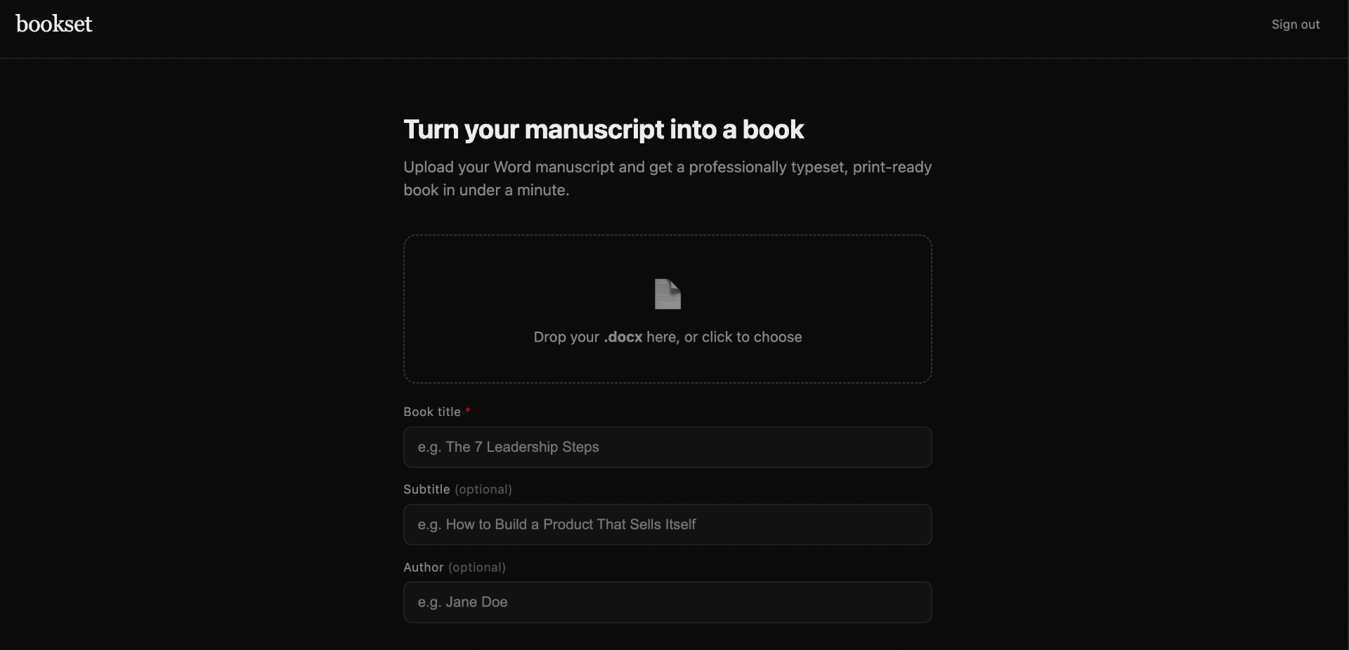 Step 01: Upload Your Manuscript
